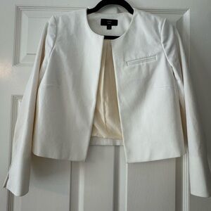 J Crew White Cropped Women's Blazer